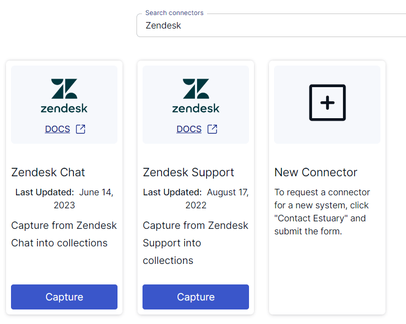 zendesk connectors search result