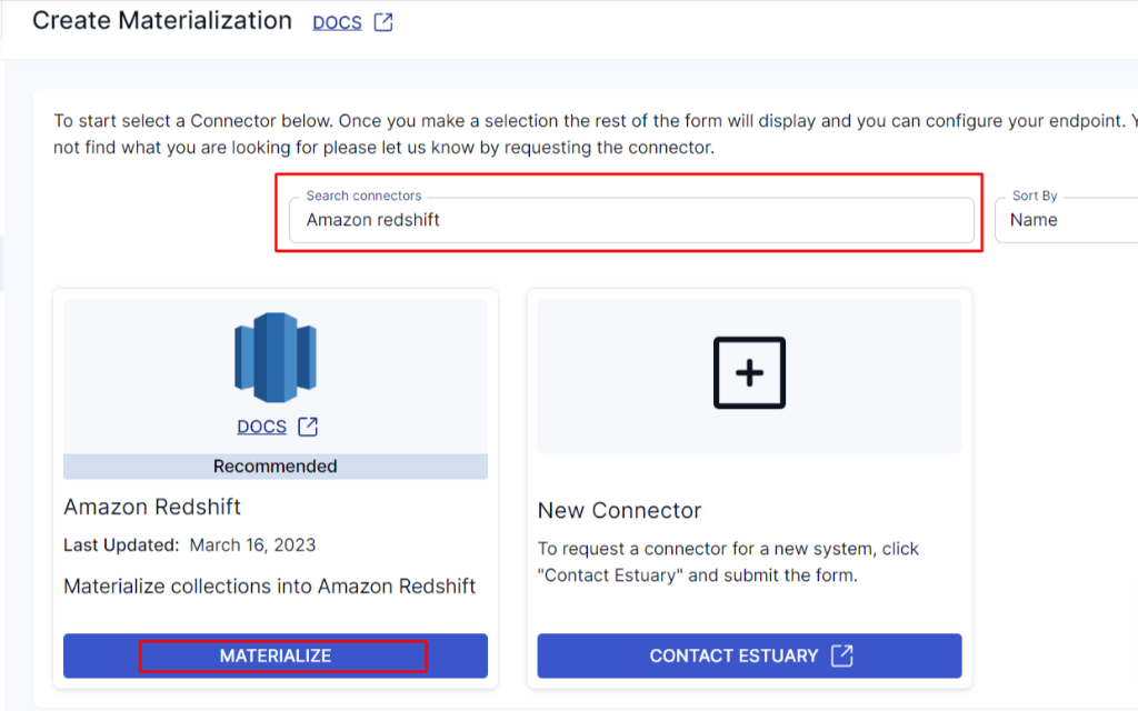 google sheets to redshift - Estuary Step 2.1