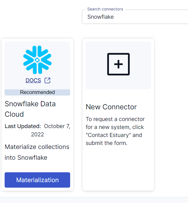 kinesis to snowflake - snowflake materialization