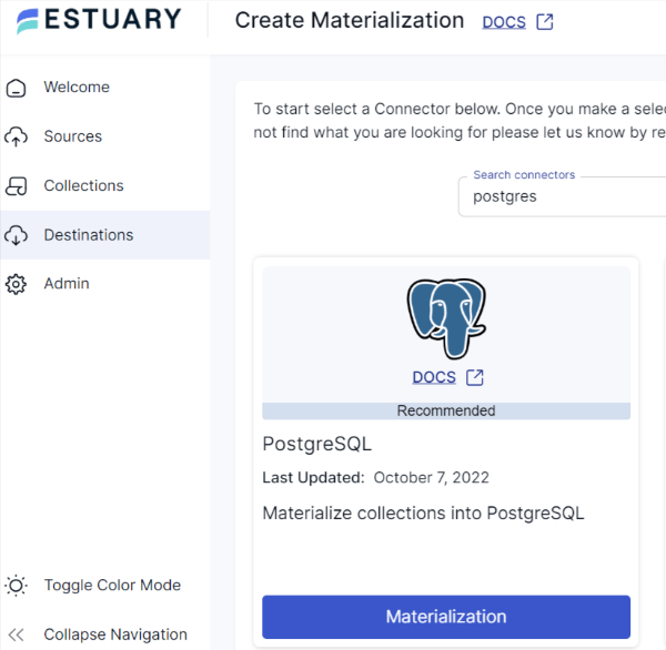 DynamoDB to PostgreSQL - postgres destination